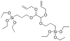 9,10-bis(allyloxy)-4,4,15,15-tetraethoxy-3,8,11,16-tetraoxa-4,15-disilaoctadecane Struktur