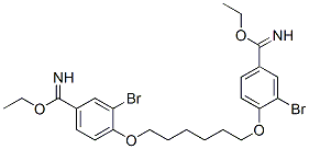 diethyl 4,4'-[hexamethylenebis(oxy)]bis[3-bromobenzimidate] Struktur