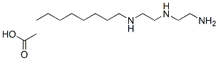 N-(2-aminoethyl)-N'-octylethylenediamine acetate Struktur