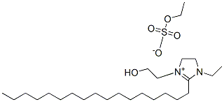 1-ethyl-2-heptadecyl-4,5-dihydro-3-(2-hydroxyethyl)-1H-imidazolium ethyl sulphate Struktur