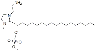 1-(2-aminoethyl)-2-heptadecyl-4,5-dihydro-3-methyl-1H-imidazolium methyl sulphate  Struktur