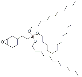 tris(dodecyloxy)[2-(7-oxabicyclo[4.1.0]hept-3-yl)ethyl]silane Struktur