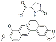 5,6-dihydro-9,10-dimethoxybenzo[g]benzo-1,3-dioxolo[5,6-a]quinolizinium 5-oxo-L-prolinate Struktur