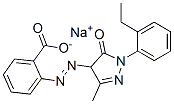 sodium 2-[[1-(2-ethylphenyl)-4,5-dihydro-3-methyl-5-oxo-1H-pyrazol-4-yl]azo]benzoate Struktur