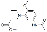 methyl N-[5-(acetylamino)-2-methoxyphenyl]-N-ethyl-beta-alaninate Struktur