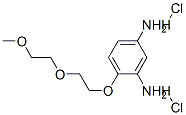 4-[2-(2-methoxyethoxy)ethoxy]benzene-1,3-diamine dihydrochloride  Struktur