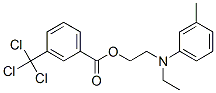 2-[ethyl(3-methylphenyl)amino]ethyl 3-(trichloromethyl)benzoate Struktur