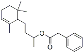 1-methyl-3-(2,6,6-trimethyl-2-cyclohexen-1-yl)allyl phenylacetate Struktur