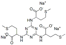 trisodium N,N',N''-1,3,5-triazine-2,4,6-triyl(tris-DL-methionate) Struktur