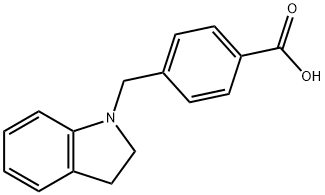 4-(2,3-dihydro-1H-indol-1-ylmethyl)benzoic acid Struktur