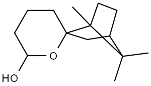 tetrahydro-1,7,7-trimethylspiro[bicyclo[2.2.1]heptane-2,2'-[2H]pyran]-6'-ol Struktur