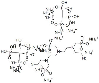 tetradecaammonium [[(phosphonatomethyl)imino]bis[ethylene[(phosphonatomethyl)imino]ethylenenitrilobis(methylene)]]tetrakisphosphonate Struktur