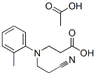 N-(2-cyanoethyl)-O-methyl-N-phenyl-beta-alanine monoacetate Struktur