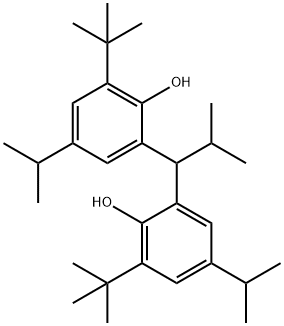 2,2'-(2-methylpropylidene)bis[6-(1,1-dimethylethyl)-4-(1-methylethyl)phenol] Struktur