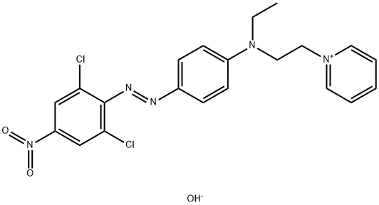 1-[2-[[4-[(2,6-dichloro-4-nitrophenyl)azo]phenyl]ethylamino]ethyl]pyridinium hydroxide Struktur