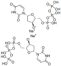 Uridine 5'-(tetrahydrogen triphosphate), 2'-deoxy-, disodium salt Struktur