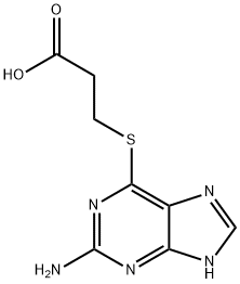 3-[(2-amino-1H-purin-6-yl)thio]propionic acid Struktur