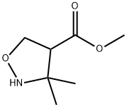 4-Isoxazolidinecarboxylicacid,3,3-dimethyl-,methylester(9CI) Struktur