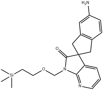 5-aMino-1'-((2-(triMethylsilyl)ethoxy)Methyl)-1,3-dihydrospiro[indene-2,3'-pyrrolo[2,3-b]pyridin]-2'(1'H)-one Struktur