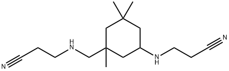 3-[[3-[[(2-cyanoethyl)amino]methyl]-3,5,5-trimethylcyclohexyl]amino]propiononitrile  Struktur