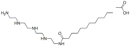 N-[2-[[2-[[2-[(2-aminoethyl)amino]ethyl]amino]ethyl]amino]ethyl]dodecanamide monoacetate Struktur