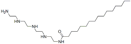 N-[2-[[2-[[2-[(2-aminoethyl)amino]ethyl]amino]ethyl]amino]ethyl]hexadecan-1-amide Struktur