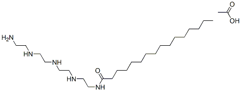 N-[2-[[2-[[2-[(2-aminoethyl)amino]ethyl]amino]ethyl]amino]ethyl]palmitamide monoacetate Struktur