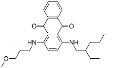 1-[(2-ethylhexyl)amino]-4-[(3-methoxypropyl)amino]anthraquinone Struktur