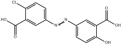 5-[(3-carboxy-4-chlorophenyl)azo]salicylic acid Struktur