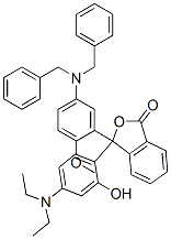 3-(5-dibenzylamino-2-methoxyphenyl)-3-[4-(diethylamino)-2-hydroxyphenyl]phthalide  Struktur