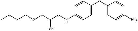 1-[[4-[(4-aminophenyl)methyl]phenyl]amino]-3-butoxypropan-2-ol Struktur