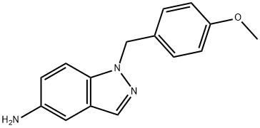 1H-Indazol-5-amine, 1-[(4-methoxyphenyl)methyl]- Struktur