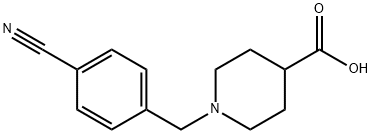 1-(4-cyanobenzyl)piperidine-4-carboxylic acid Struktur