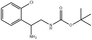 [2-AMINO-2-(2-CHLORO-PHENYL)-ETHYL]-CARBAMIC ACID TERT-BUTYL ESTER HYDROCHLORIDE Struktur