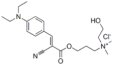 [3-[[2-cyano-3-[4-(diethylamino)phenyl]-1-oxoallyl]oxy]propyl](2-hydroxyethyl)dimethylammonium chloride Struktur