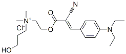 [2-[[2-cyano-3-[4-(diethylamino)phenyl]-1-oxoallyl]oxy]ethyl](3-hydroxypropyl)dimethylammonium chloride Struktur