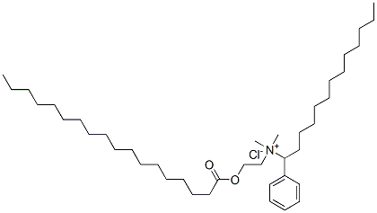 (dodecylbenzyl)dimethyl[2-[(1-oxooctadecyl)oxy]ethyl]ammonium chloride Struktur