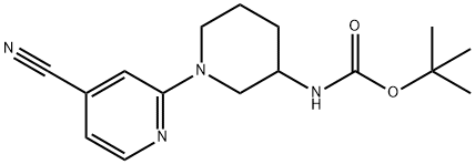 (4'-Cyano-3,4,5,6-tetrahydro-2H-[1,2']bipyridinyl-3-yl)-carbaMic acid tert-butyl ester, 98+% C16H22N4O2, MW: 302.37 Struktur