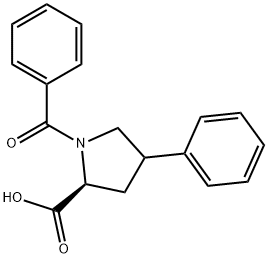 (Trans)-1-Benzoyl-4-phenyl-l-proline Struktur