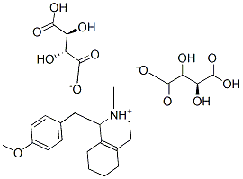 (S)-1,2,3,4,5,6,7,8-octahydro-1-(4-methoxybenzyl)-2-methylisoquinolinium dihydrogen [R-(R*,R*)]-tartrate Struktur