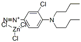 3-chloro-4-(dibutylamino)benzenediazonium trichlorozincate Struktur