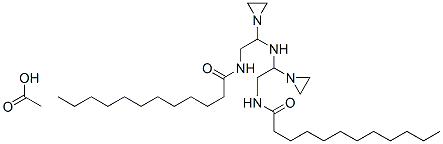 N,N'-[iminobis(ethyleneiminoethylene)]bis(dodecanamide) monoacetate Struktur