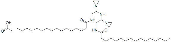 N,N'-[iminobis(ethyleneiminoethylene)]bispalmitamide monoacetate Struktur