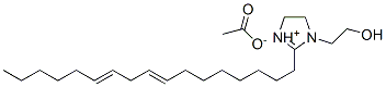 2-(heptadeca-8,11-dienyl)-4,5-dihydro-1-(2-hydroxyethyl)-1H-imidazolium acetate Struktur