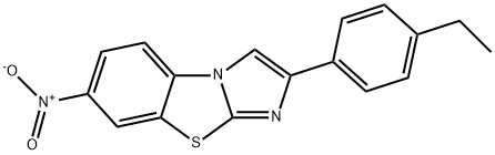 2-(4-ETHYLPHENYL)-7-NITROIMIDAZO[2,1-B]BENZOTHIAZOLE Struktur