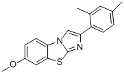 2-(2,4-DIMETHYLPHENYL)-7-METHOXYIMIDAZO[2,1-B]BENZOTHIAZOLE Struktur