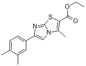 6-(3,4-DIMETHYLPHENYL)-3-METHYLIMIDAZO[2,1-B]THIAZOLE-2-CARBOXYLIC ACID ETHYL ESTER Struktur