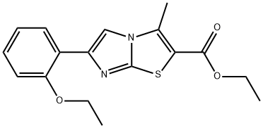 6-(2-ETHOXYPHENYL)-3-METHYLIMIDAZO[2,1-B]THIAZOLE-2-CARBOXYLIC ACID ETHYL ESTER Struktur