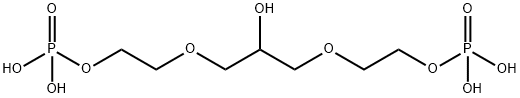 (2-hydroxypropane-1,3-diyl)bis(oxyethylene) bis(dihydrogen phosphate)  Struktur