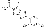 6-(2,4-DICHLOROPHENYL)-3-METHYLIMIDAZO[2,1-B]THIAZOLE-2-CARBOXYLIC ACID ETHYL ESTER Struktur